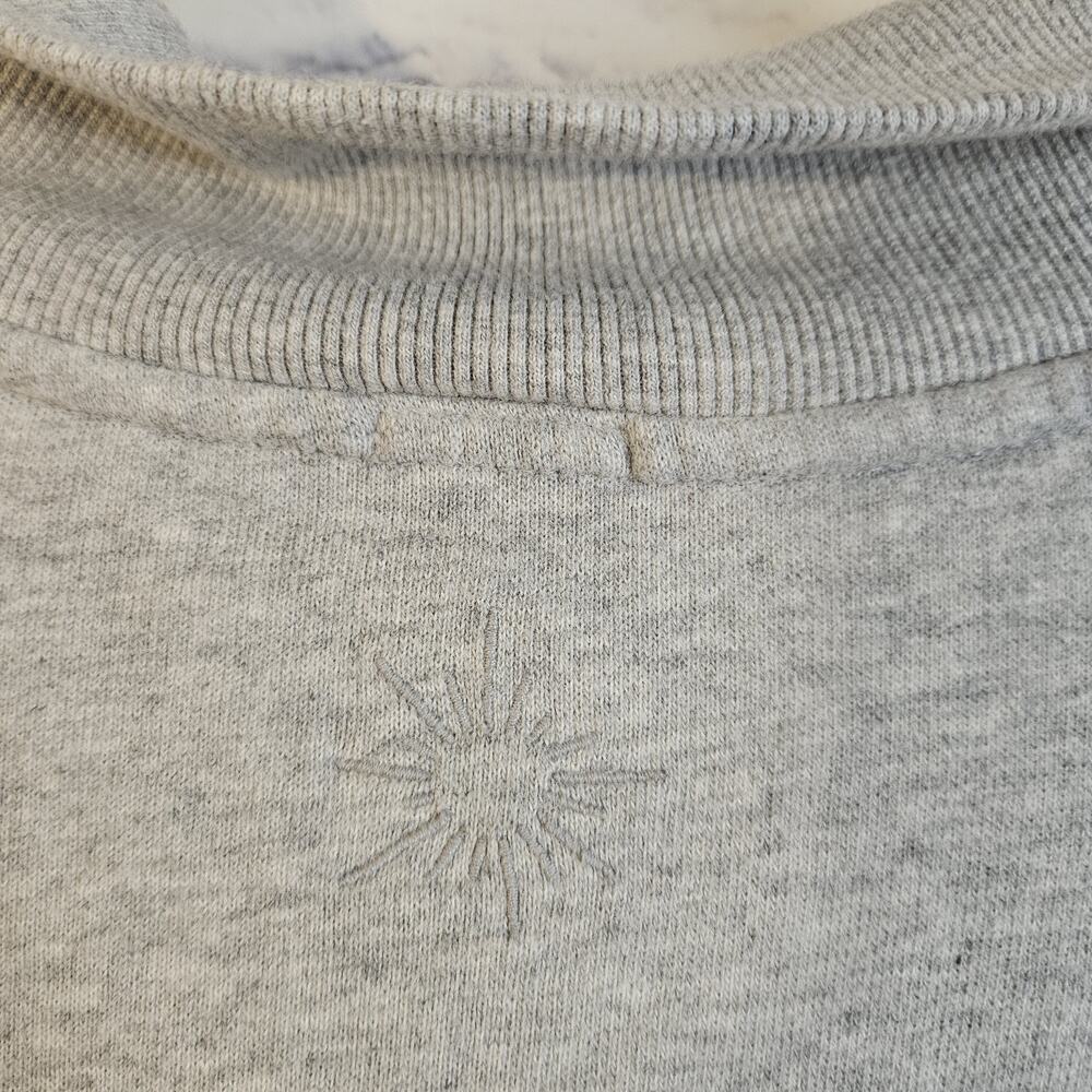 Aerie Offline Quarter Zip Gray Cropped Terry Collared Corset Sweatshirt Sz S - Picture 4 of 7